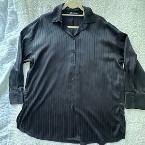 Satin pinstripe shirt